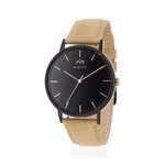 Montre MATY homme, bracelet cuir marron - vue 1