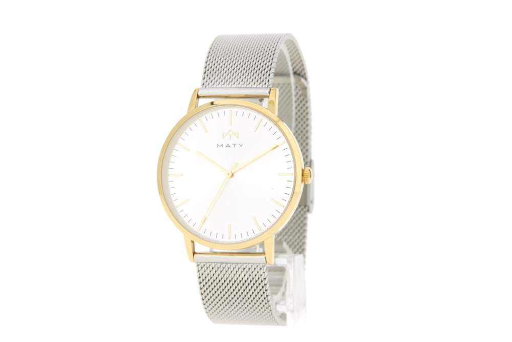 Montre MATY homme, bracelet maille milanaise acier inoxydable - vue 2