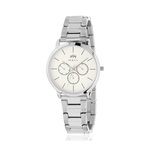Montre MATY homme chronographe, bracelet acier inoxydable argent - vue 1