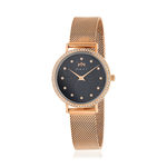 Montre MATY femme, bracelet acier inoxydable doré rose - vue 1