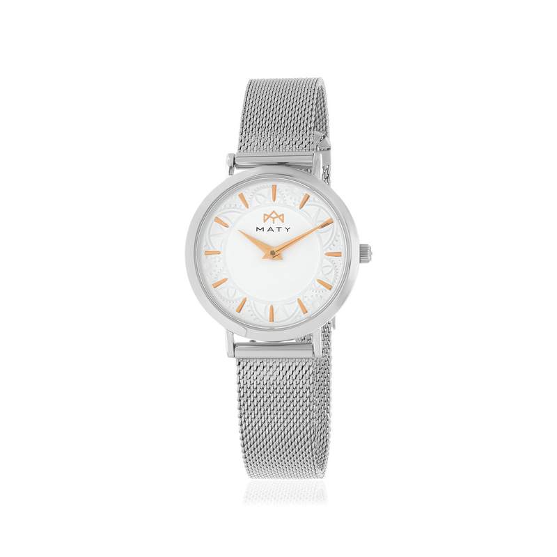 Montre MATY femme, bracelet acier inoxydable - vue 1