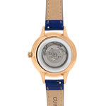 Montre MATY femme automatique, bracelet cuir bleu - vue 5