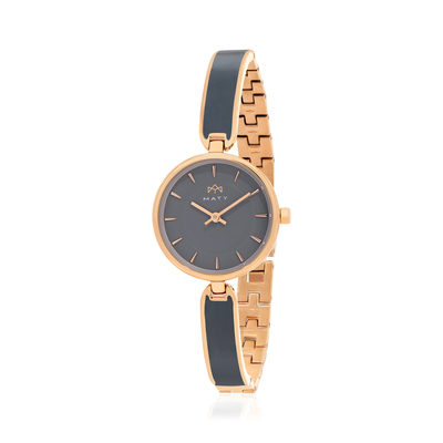 Montre MATY femme, bracelet acier inoxydable bicolore