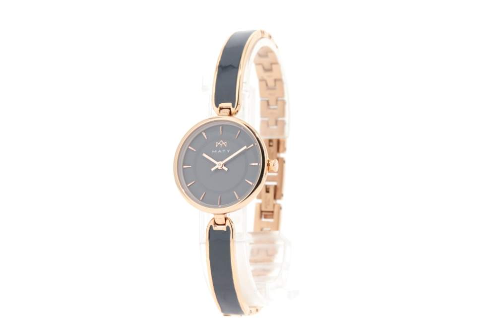 Montre MATY femme, bracelet acier inoxydable bicolore - vue 2