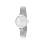 Montre MATY femme, bracelet maille milanaise acier inoxydable argent - vue 1