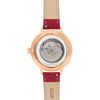 Montre MATY femme automatique, bracelet cuir rouge - vue V5