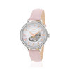 Montre MATY femme automatique, bracelet cuir rose - vue V1