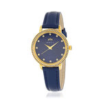 Montre MATY femme bracelet cuir bleu - vue 1