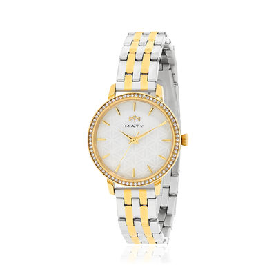 Montre MATY femme bracelet acier inoxydable bicolore MATY