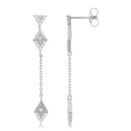 925 silver triangles zirconias earrings