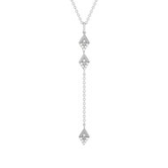 Silver necklace 925 arrow zirconias 45 cm