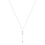 Collier argent 925 flèche zirconias 45 cm - vue 2