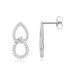 Boucles d'oreilles argent zirconias - vue 1