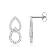 Boucles d'oreilles argent zirconias