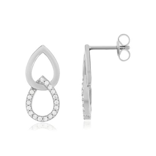 Boucles d'oreilles argent zirconias