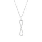 Collier argent 925 zirconias 45 cm - vue 1