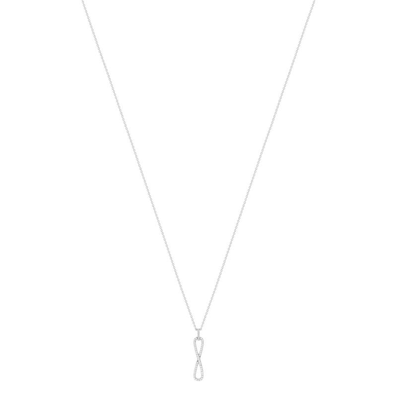 Collier argent 925 zirconias 45 cm - vue 2