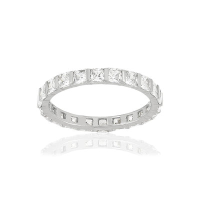Alliance argent 925 tour complet zirconias - vue 1