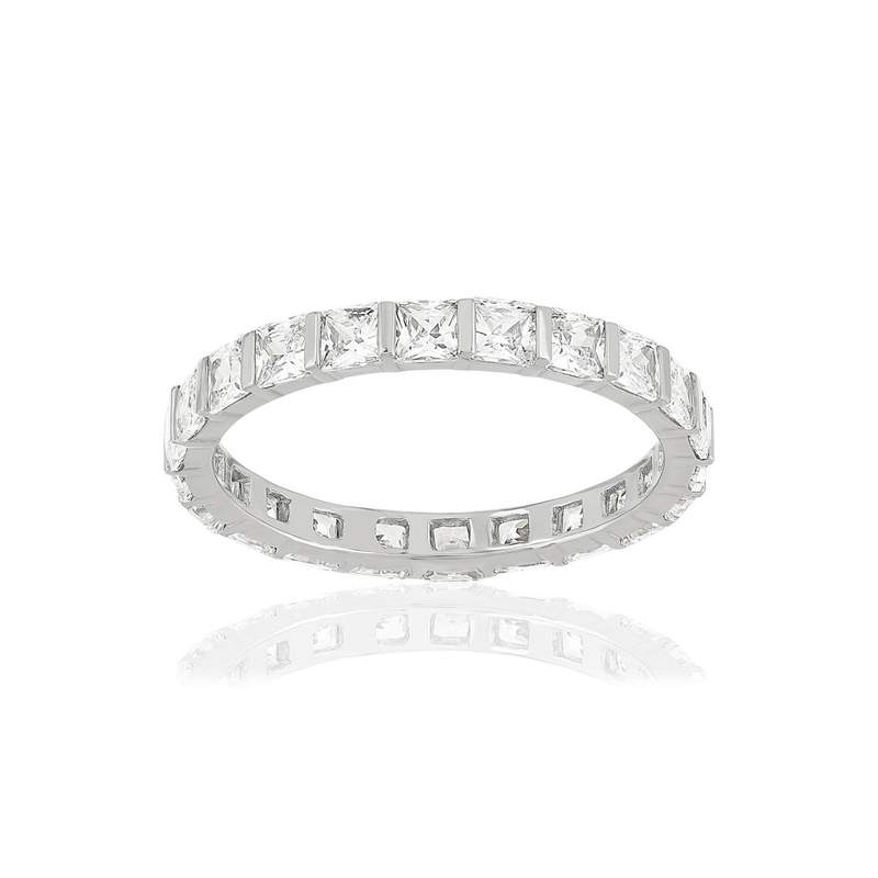 Alliance argent 925 tour complet zirconias - vue 1