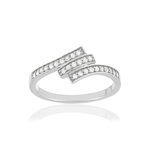Bague argent 925 zirconias - vue 1