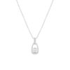 925 silver forçat zirconia necklace 42 cm - vue V1