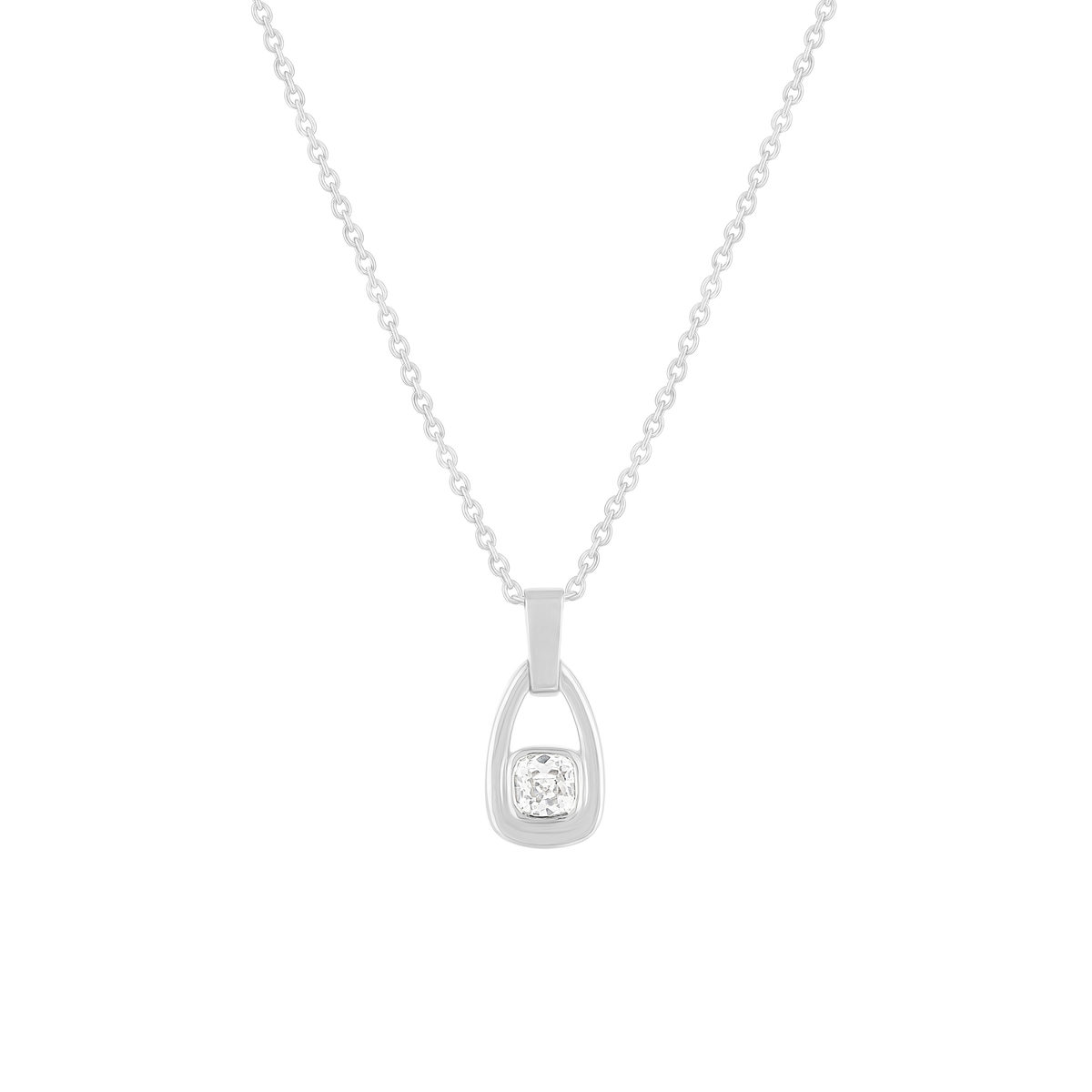 925 silver forçat zirconia necklace 42 cm