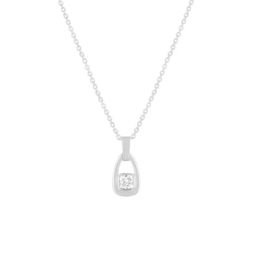 Collier argent 925 maille forçat zirconia 42 cm