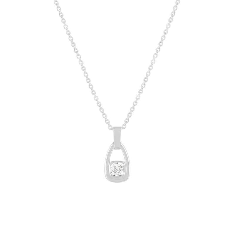 Collier argent 925 maille forçat zirconia 42 cm - vue 1