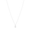 925 sterling silver chain necklace with zirconia stones, 42 cm - view V2
