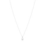925 sterling silver chain necklace with zirconia stones, 42 cm - view 2
