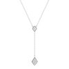 Collier argent 925 zirconias 45 cm forme de goutte - vue V1
