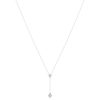 Collier argent 925 zirconias 45 cm forme de goutte - vue V2