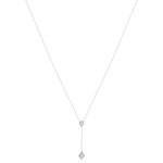 Necklace silver 925 zirconias 45 cm drop shape - view 2