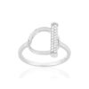 Bague argent 925 zirconias - vue V1