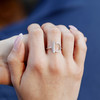 Bague argent 925 zirconias - vue Vporté 1