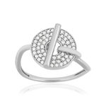 Bague argent 925 zirconias - vue 1