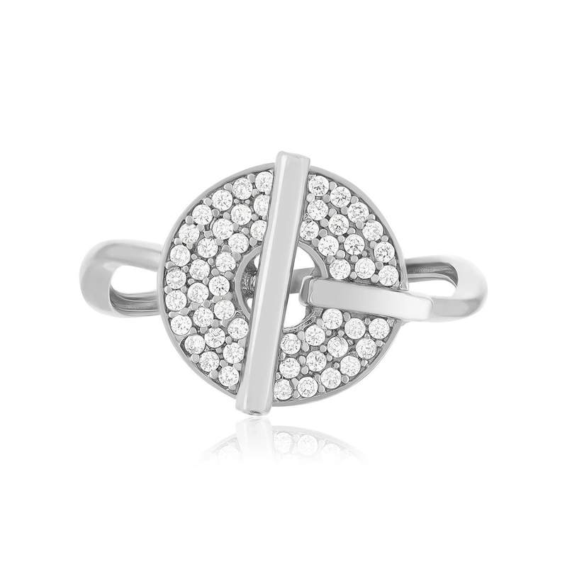 Bague argent 925 zirconias - vue 3