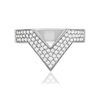 Ring silver 925 zirconias - vue V3