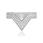 Bague argent 925 zirconias - vue 3