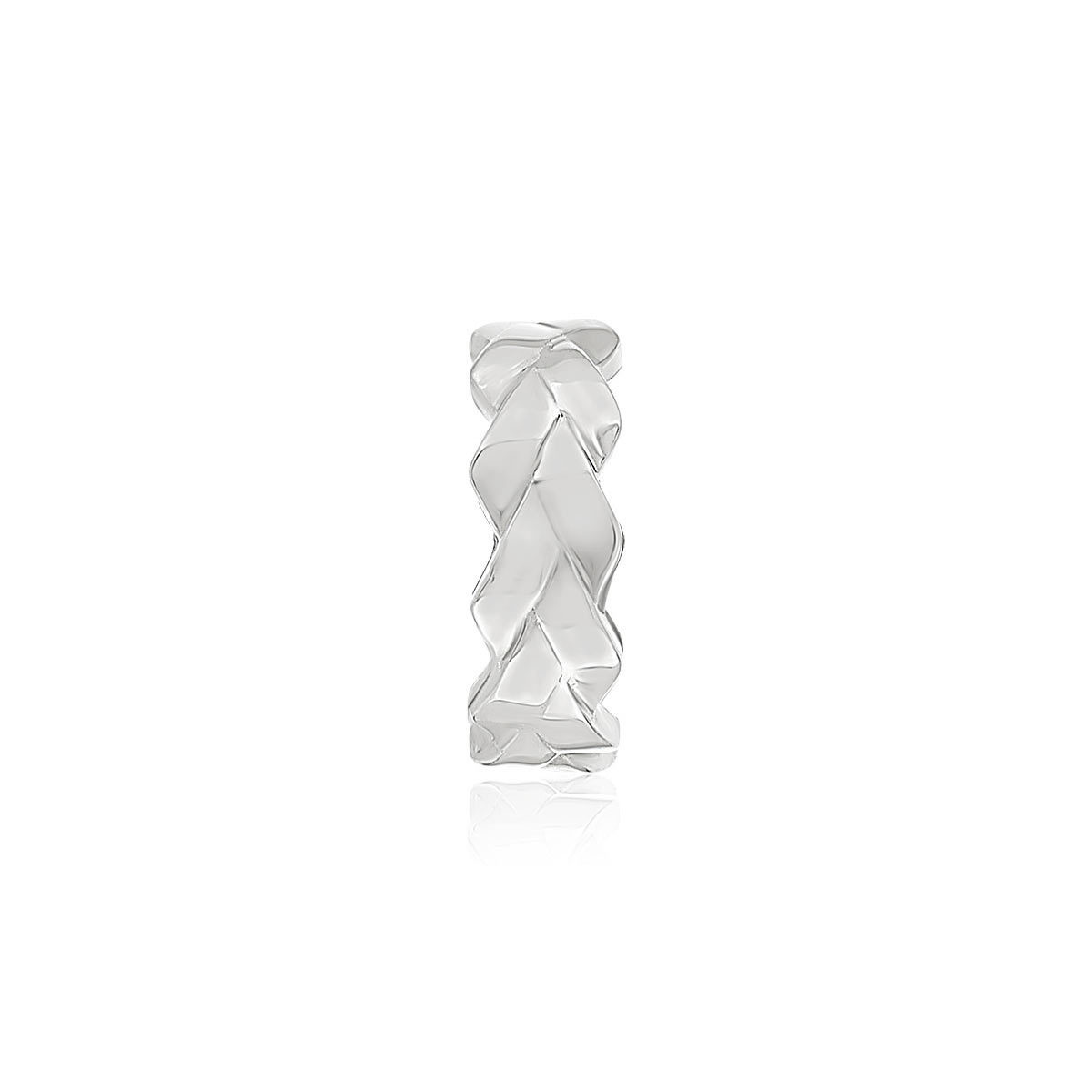 Earcuff silver 925, braided effect