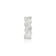 Clip d'oreille earcuff argent 925, effet tressé