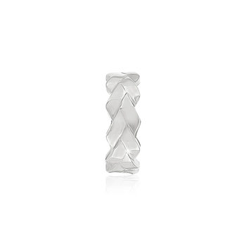 Clip d'oreille earcuff argent 925, effet tressé