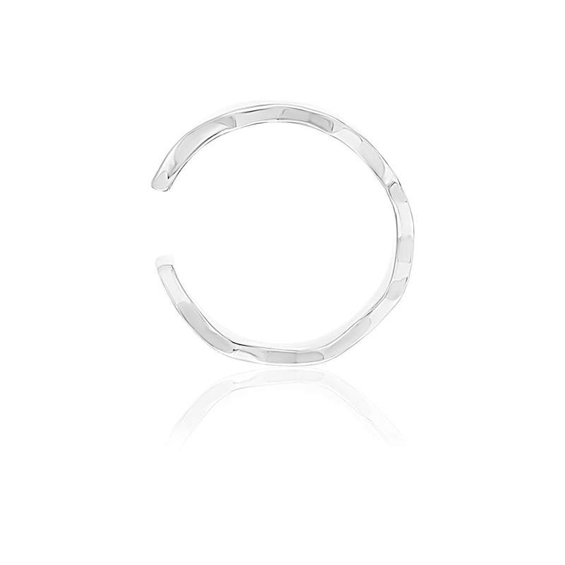Clip d'oreille earcuff argent 925 effet ondulé vendu à l'unité - vue 1