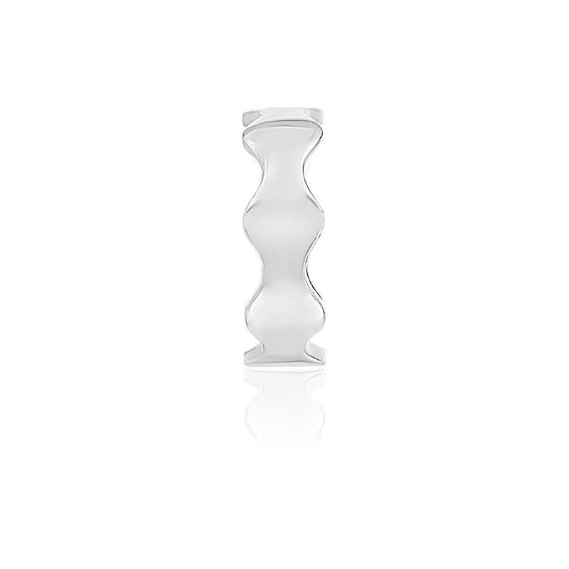 Clip d'oreille earcuff argent 925 effet ondulé vendu à l'unité - vue porté 1