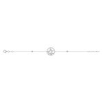 Bracelet argent 925 papillon zirconias 18cm - vue 2