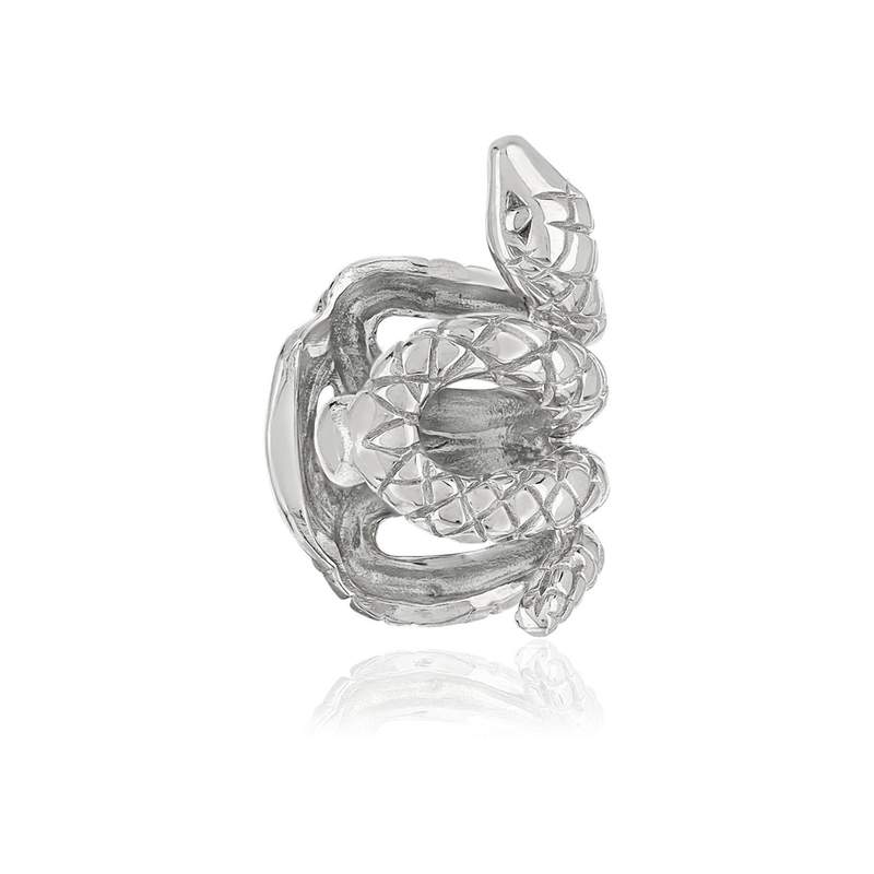 Clip d'oreille argent 925 motif serpent vendu à l'unité - vue 1