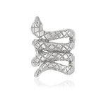 Clip d'oreille argent 925 motif serpent vendu à l'unité - vue porté 1