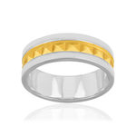 Chevalière argent 925 2 tons - vue 1