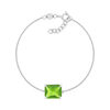 Bracelet argent 925 cristal vert 18cm - vue V1