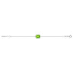 Bracelet argent 925 cristal vert 18cm - vue 2